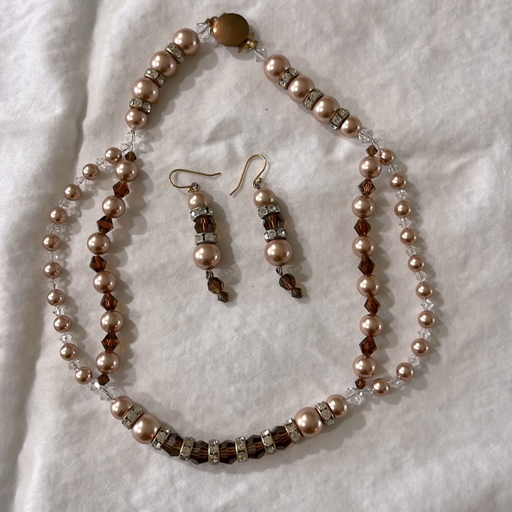 Beautiful Swarovski Handmade Necklace and Earrings